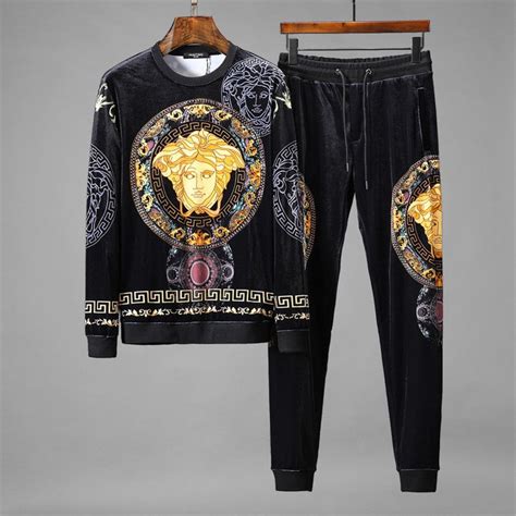 versace tracksuit men|velvet tracksuit men's versace.